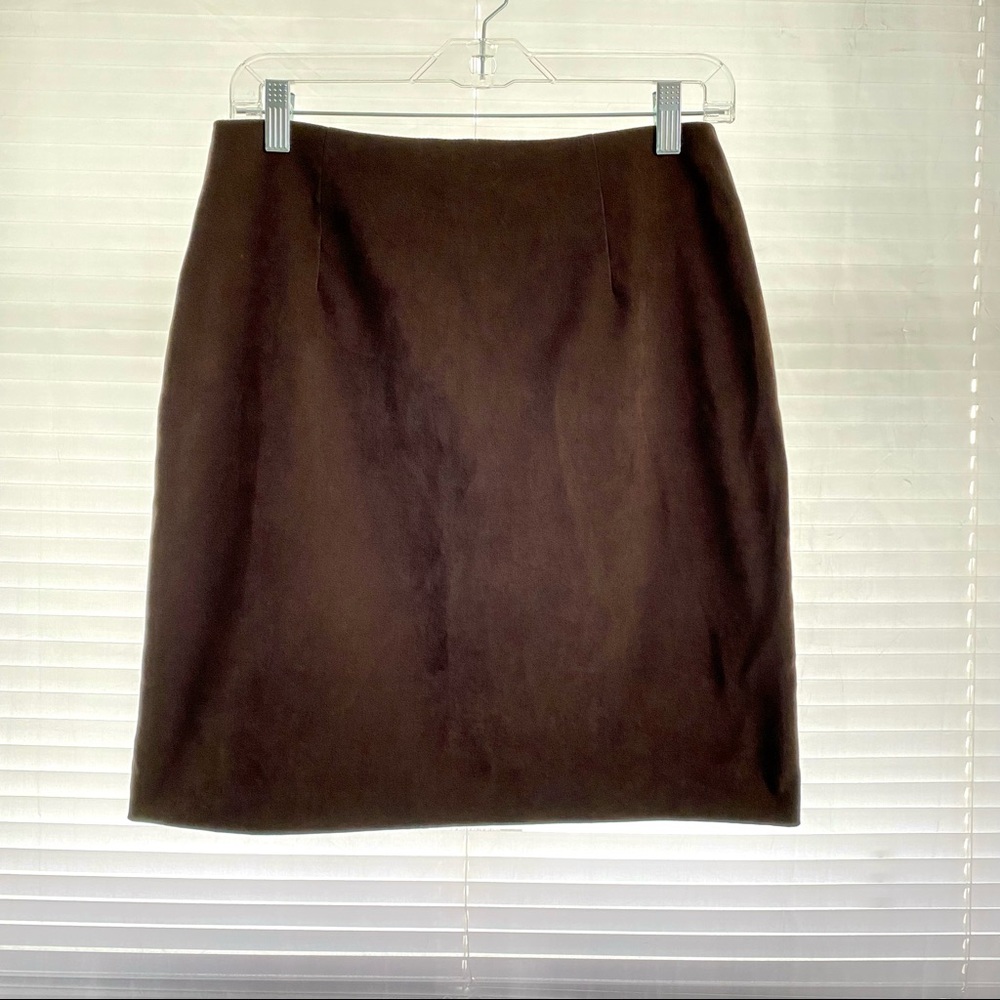 Bill Blass Vintage Suede Brown Mini Skirt